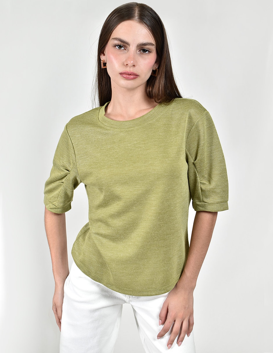 Blusa manga corta para mujer