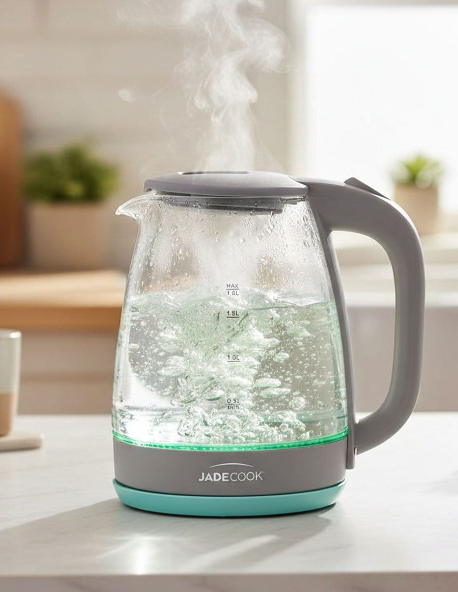 Tetera eléctrica Jade Cook de vidrio