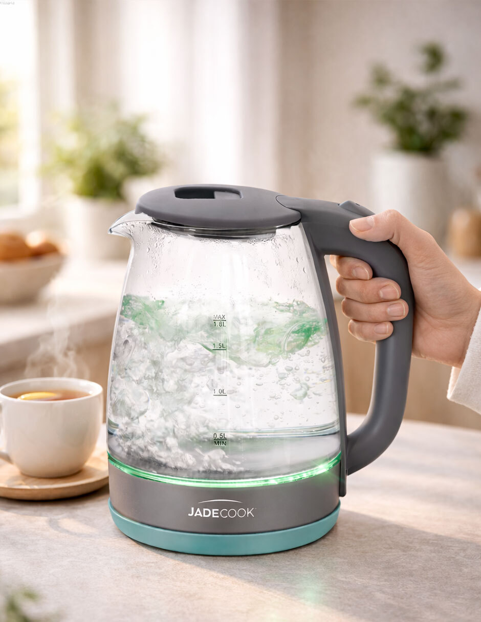 Tetera eléctrica Jade Cook de vidrio