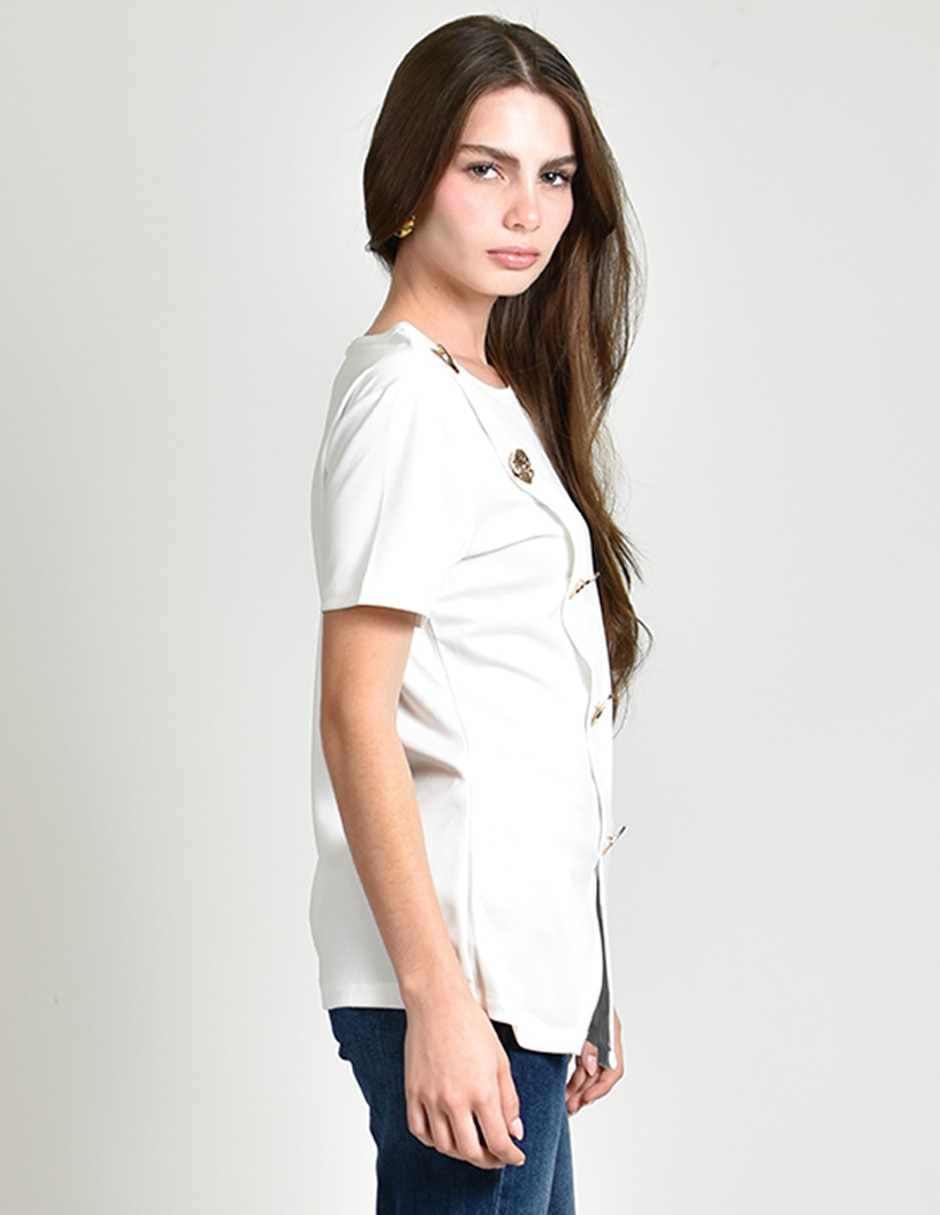 Blusa manga corta para mujer 2