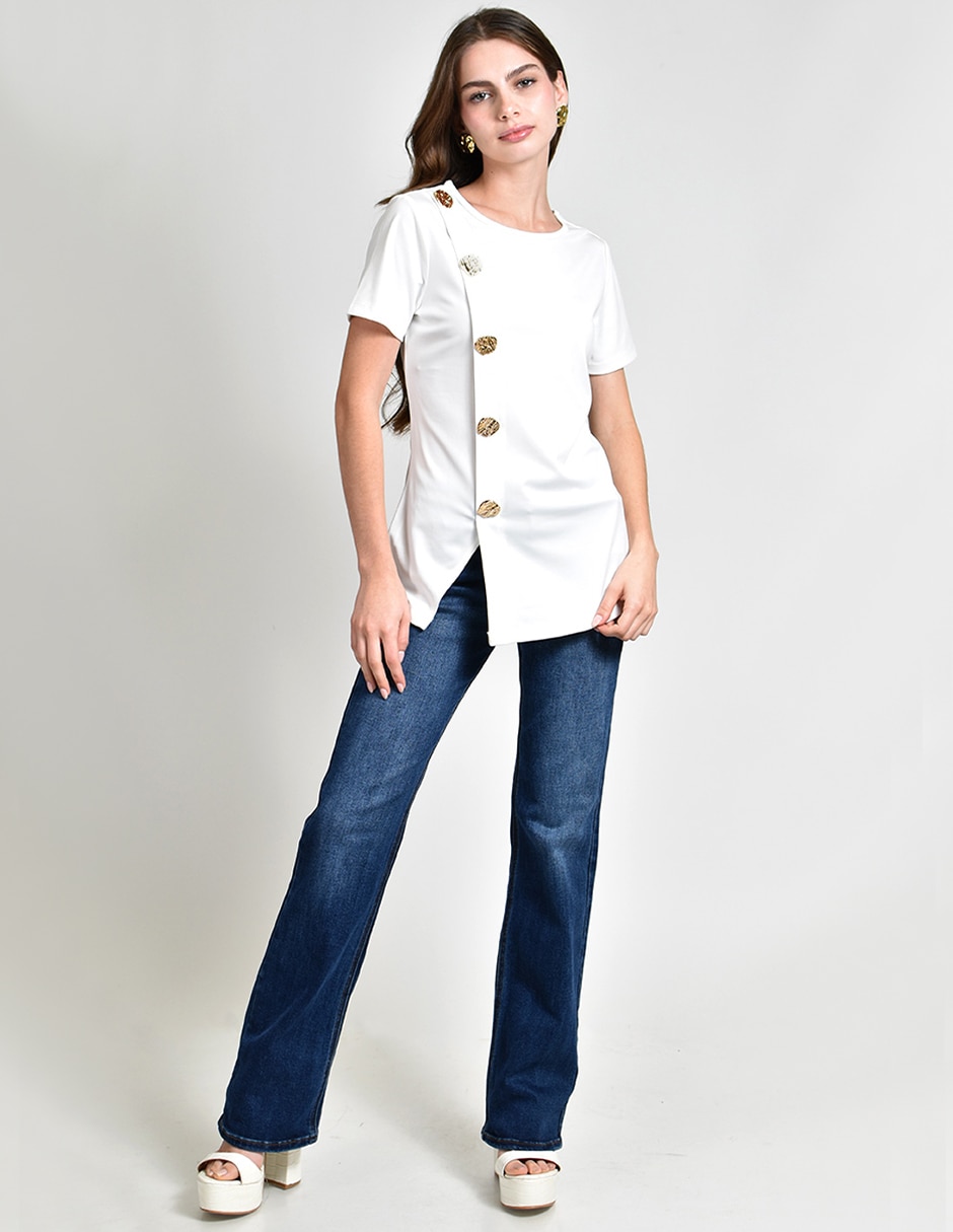 Blusa manga corta para mujer 4