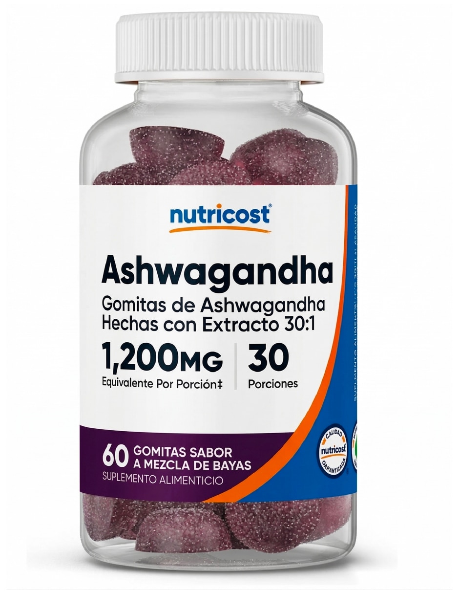 Ashwagandha Nutricost sabor frutos rojos de 60 gomitas