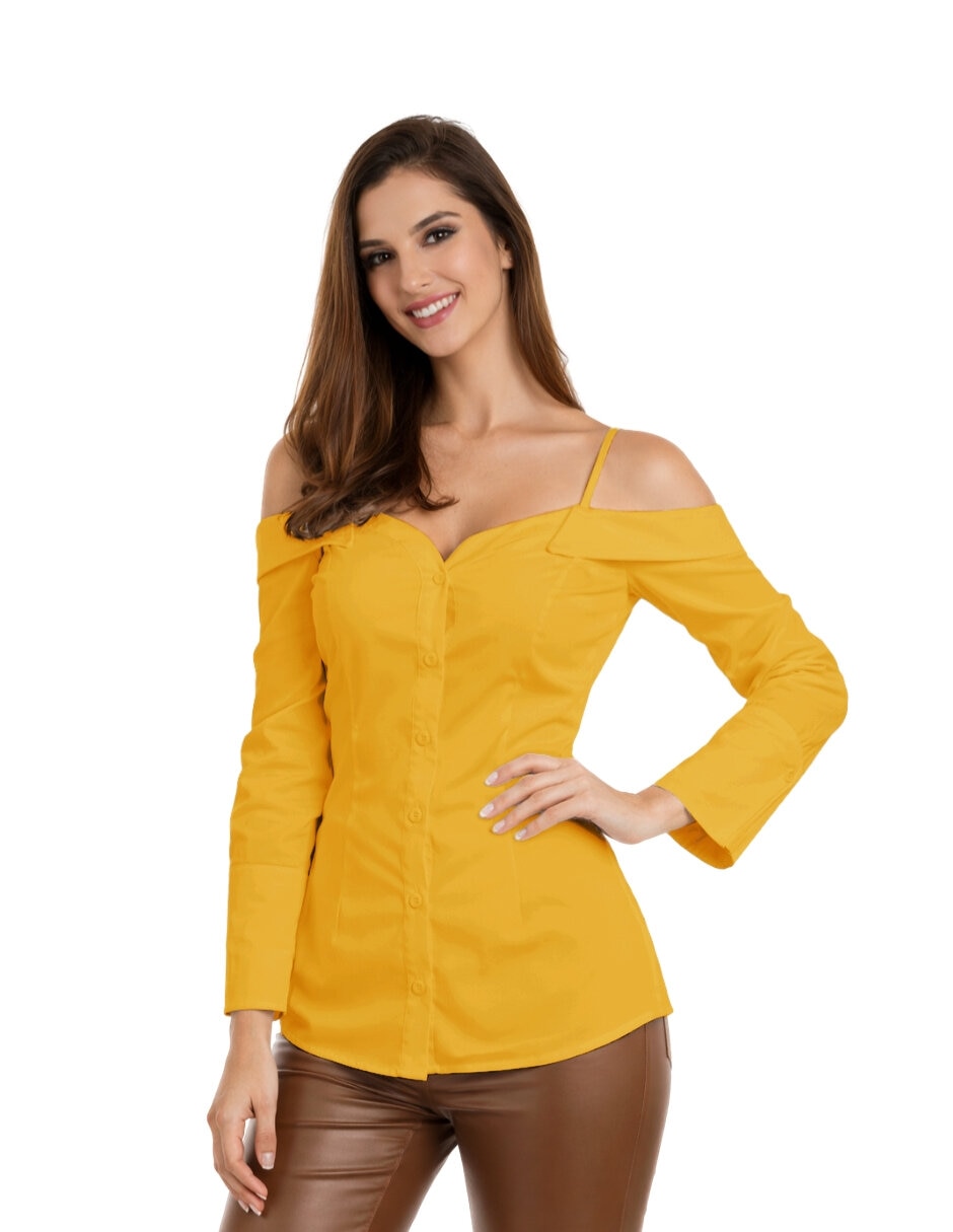 Blusa manga larga para mujer