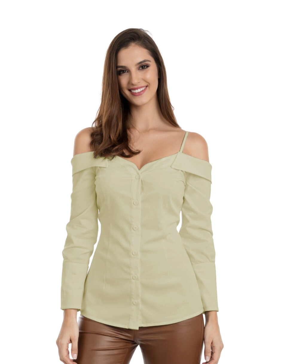 Blusa manga larga para mujer