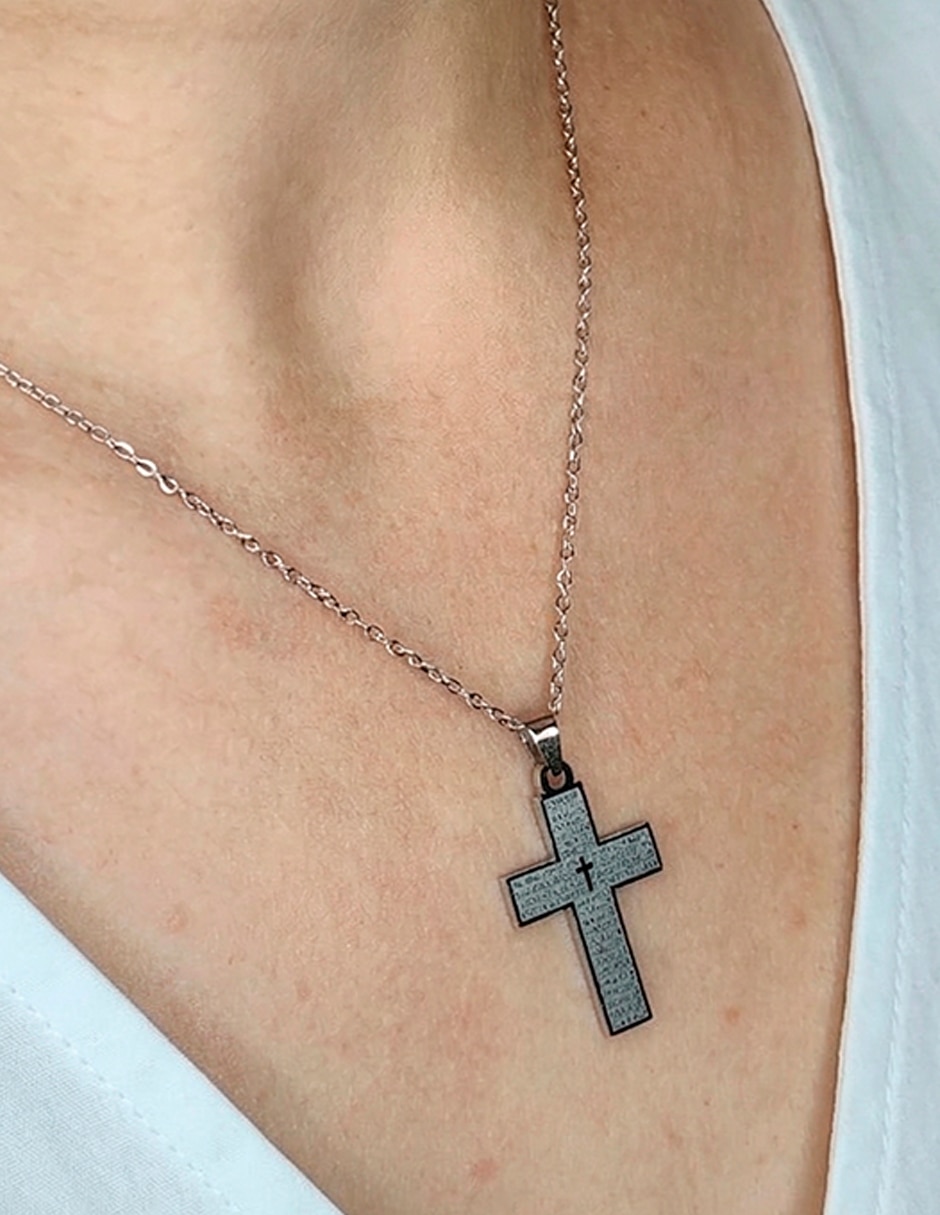 De cruz ame jewelry glam pop fantasy de acero inoxidable