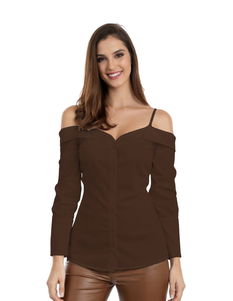 Blusa manga larga para mujer