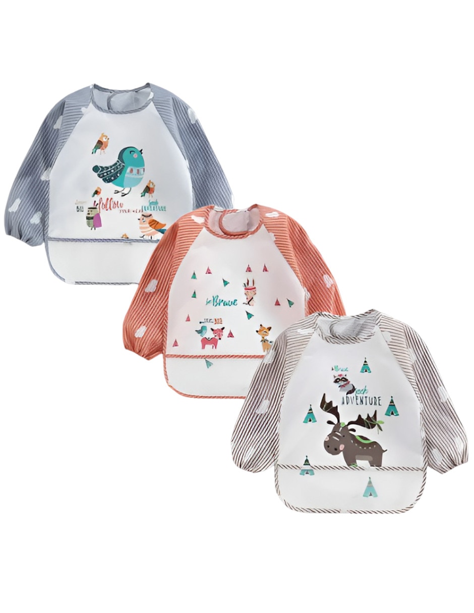 Set de baberos de algodón 3 piezas