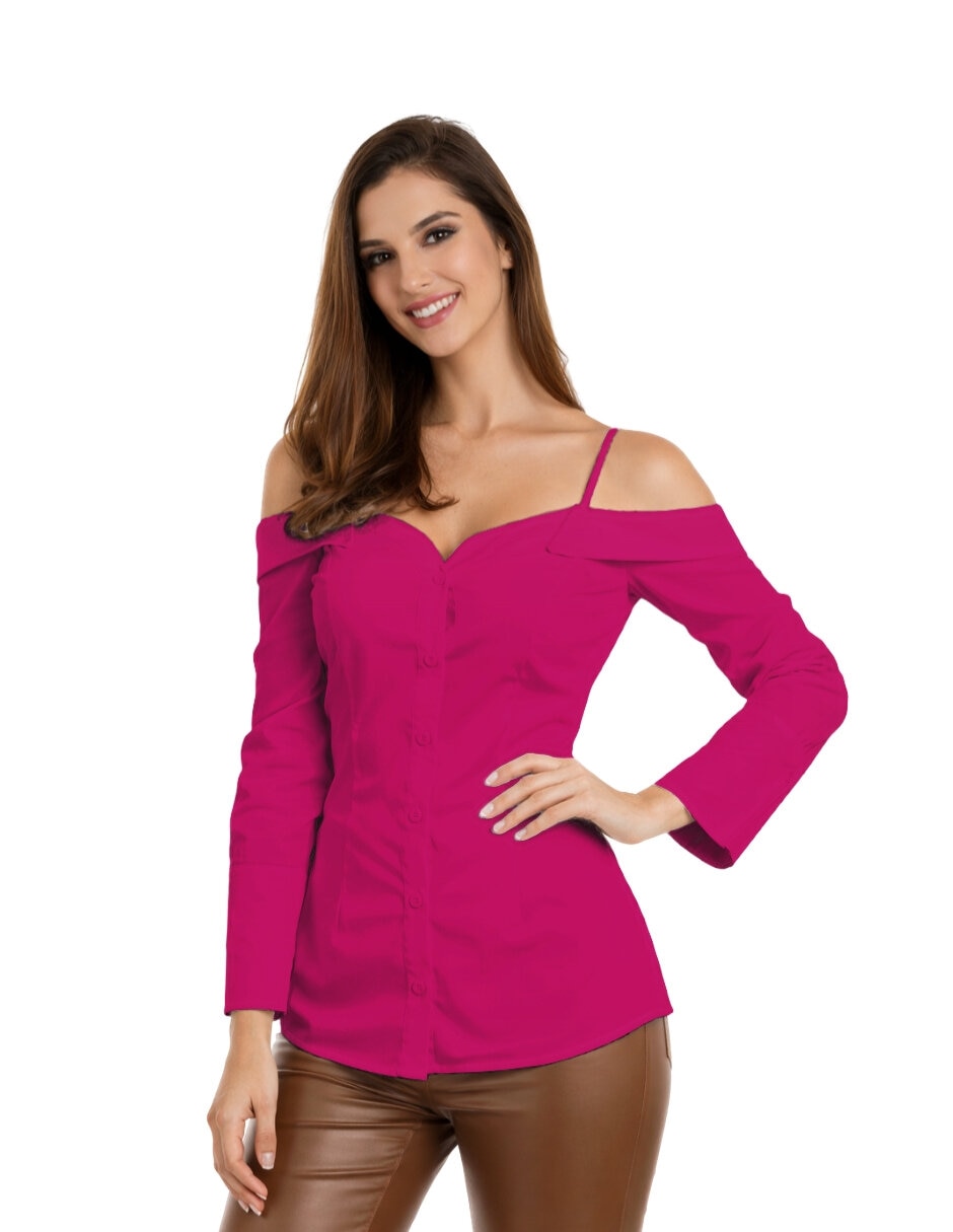 Blusa manga larga para mujer