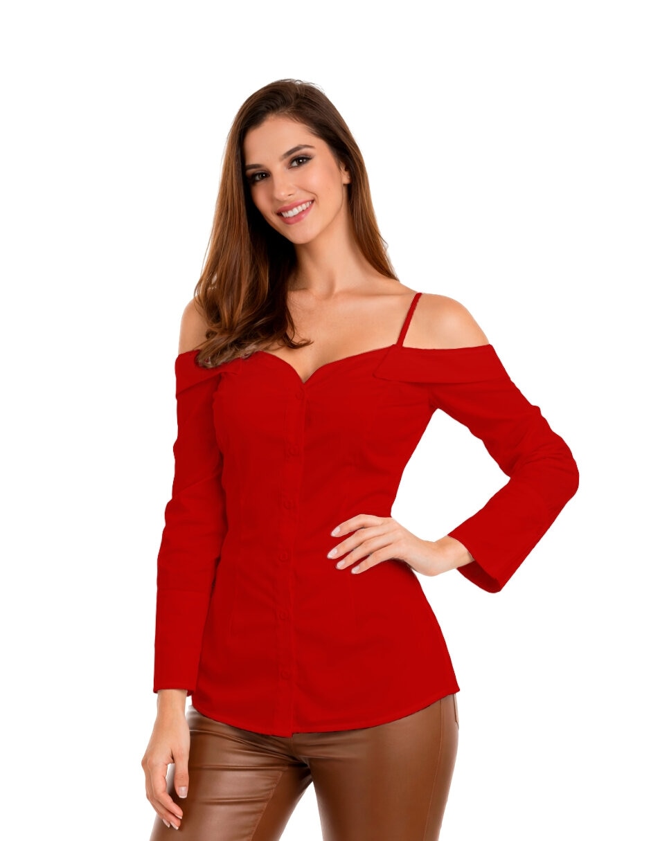 Blusa manga larga para mujer