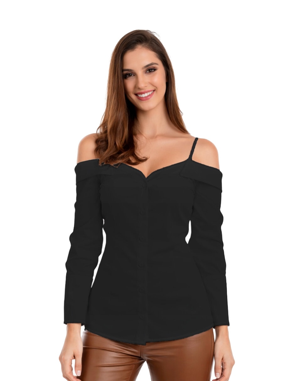 Blusa manga larga para mujer