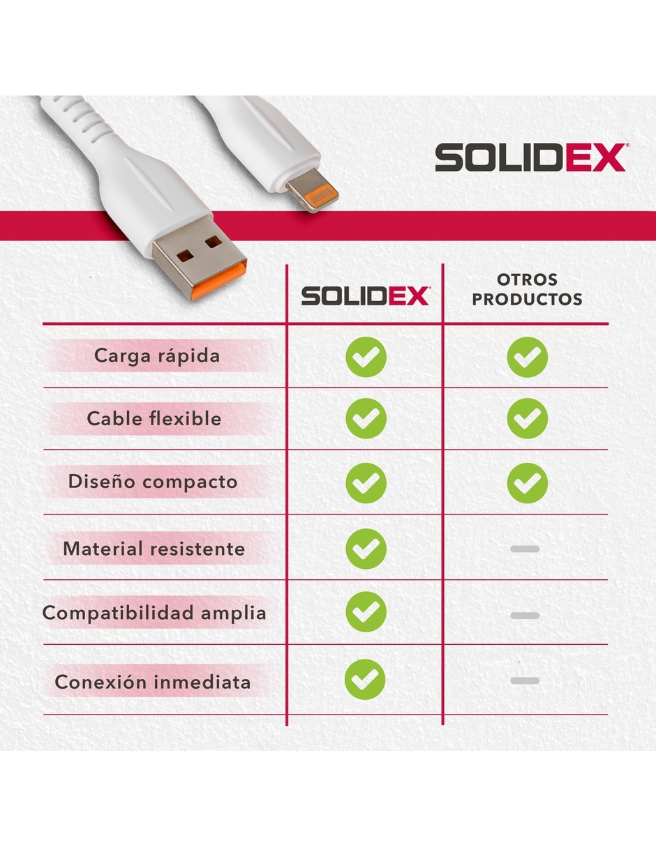 Cable lightning a tipo usb a de 1.5 m 4