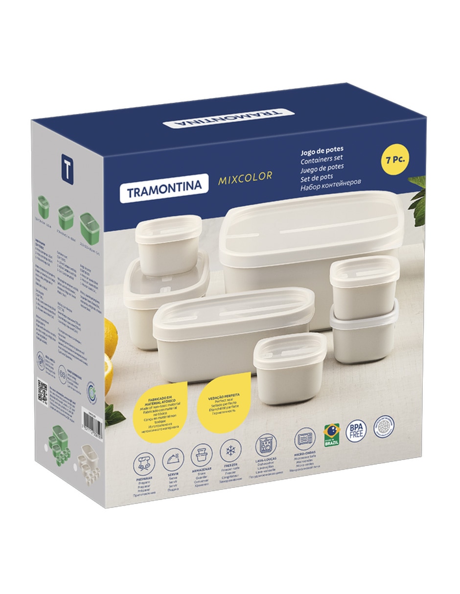 Set contenedores Tramontina MixColor 14 piezas