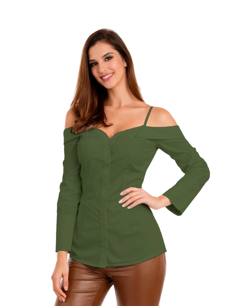 Blusa manga larga para mujer