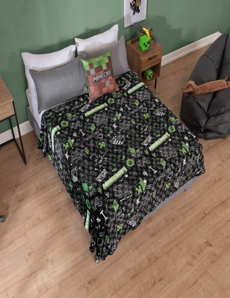 Cobertor minecraft cobertor ligero estampado infantil 2