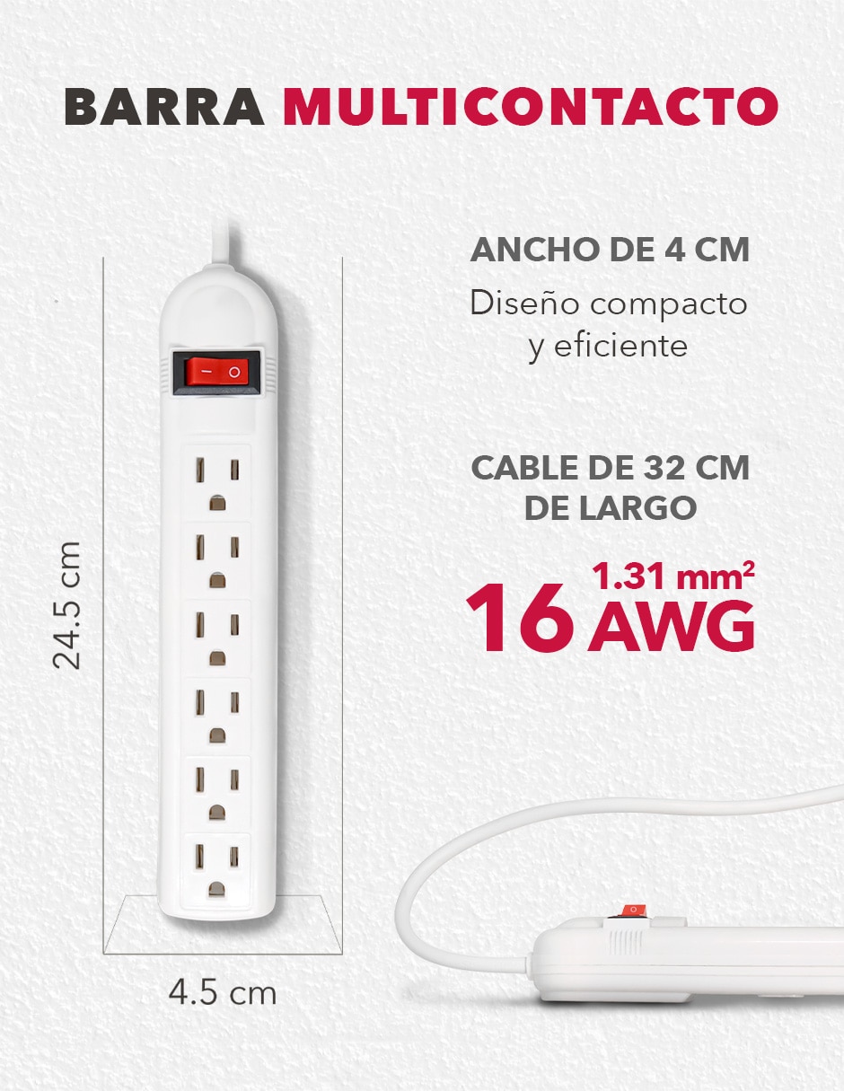 Extensión eléctrica 30 cm 10