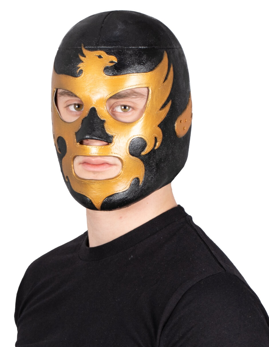 Máscara para disfraz de luchador Leyenda Dorado lucha libre Ghoulish Productions