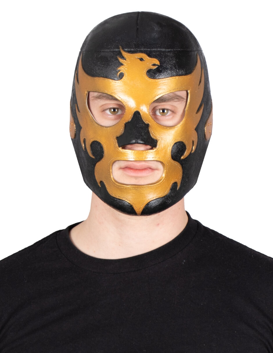 Máscara para disfraz de luchador Leyenda Dorado lucha libre Ghoulish Productions