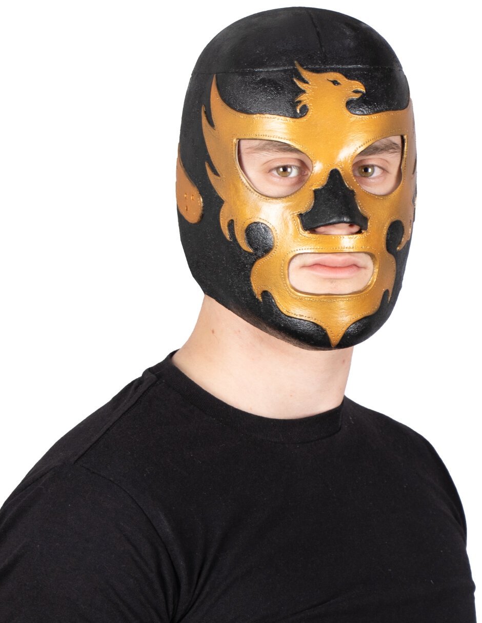 Máscara para disfraz de luchador Leyenda Dorado lucha libre Ghoulish Productions
