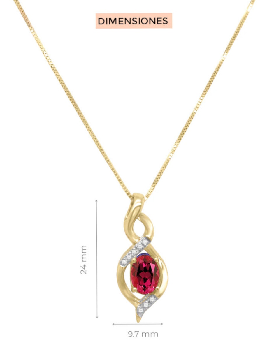 Collar con dije Florence de oro 14 K 2
