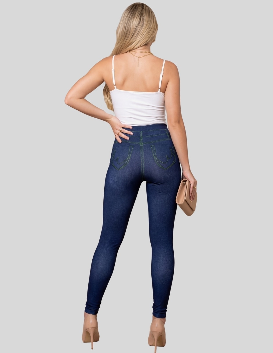 Legging malabis a la cintura con elástico para mujer