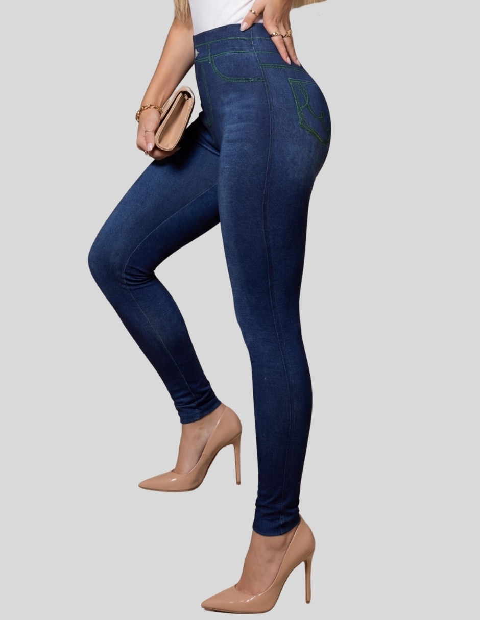 Legging malabis a la cintura con elástico para mujer