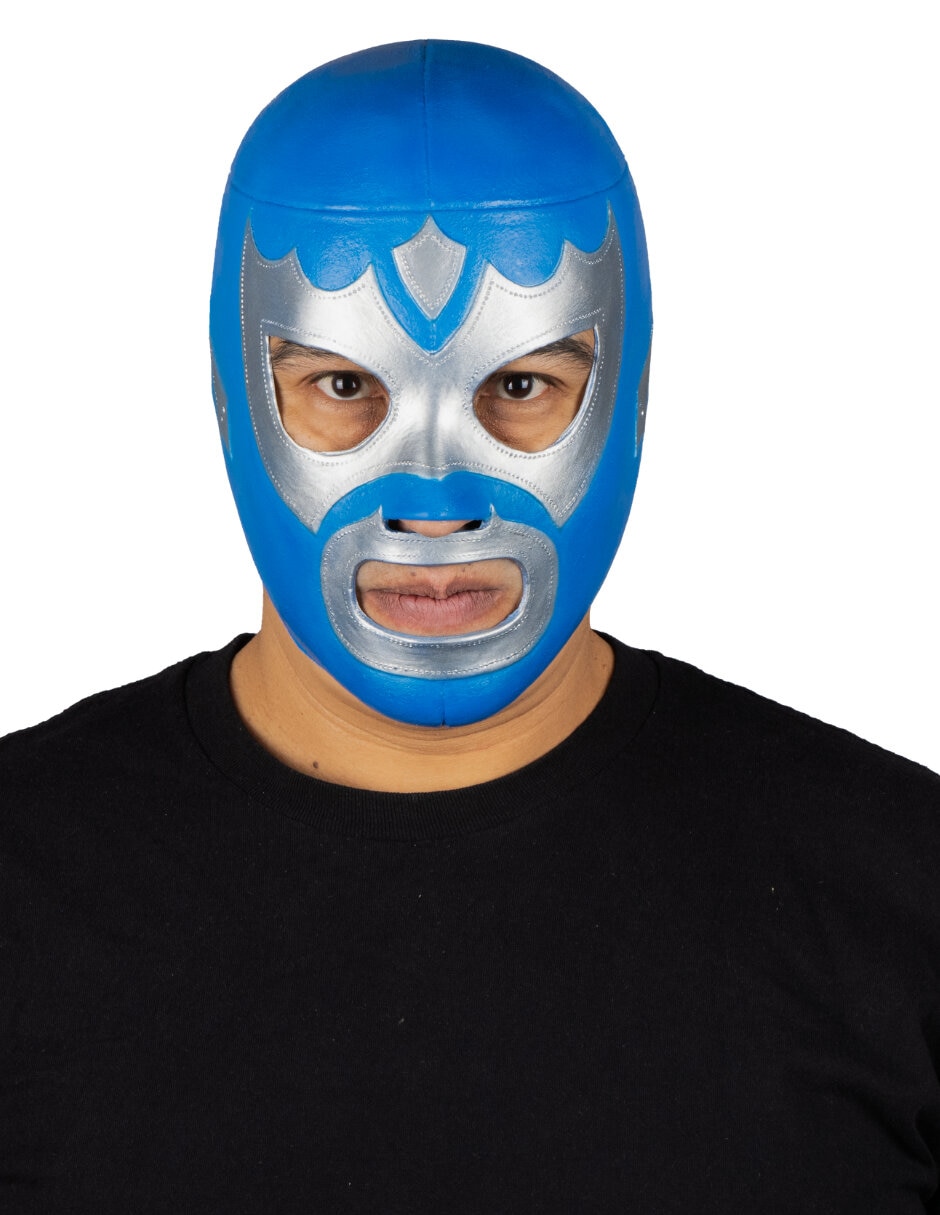 Máscara para disfraz de luchador Alas de plata Ghoulish Productions