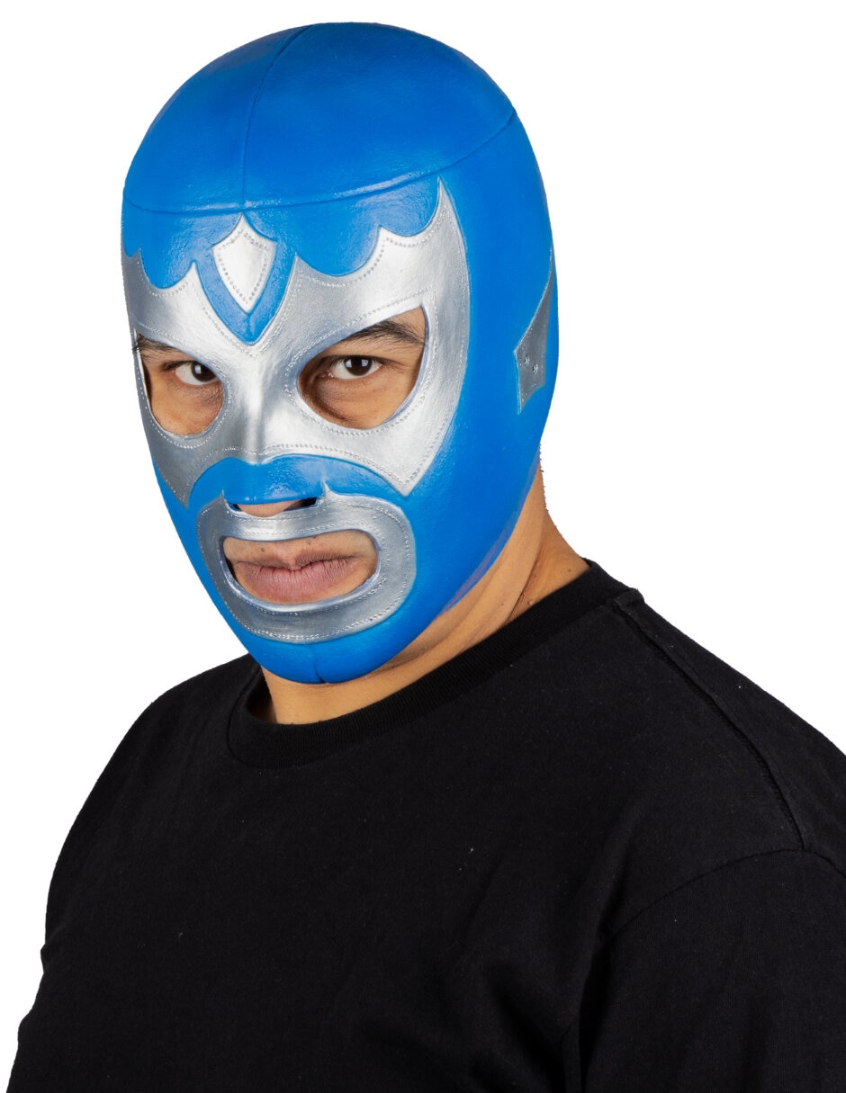 Máscara para disfraz de luchador Alas de plata Ghoulish Productions