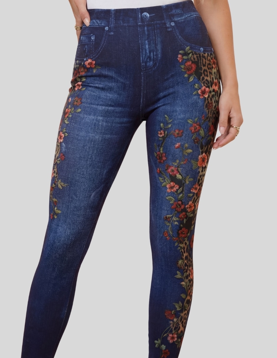 Legging a la cintura alta con elástico para mujer 8