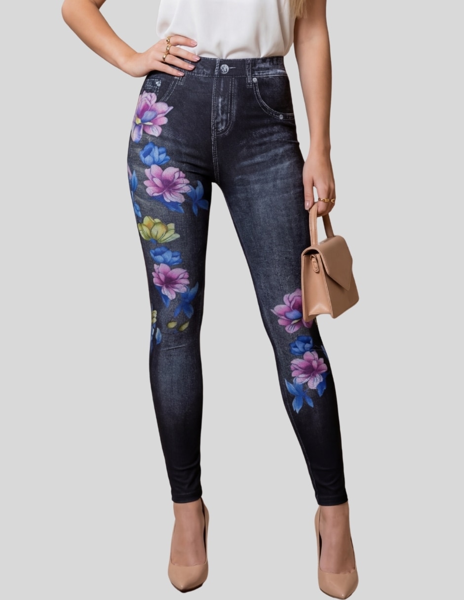 Legging a la cintura alta con elástico para mujer Legging a la cintura alta con elástico para mujer
