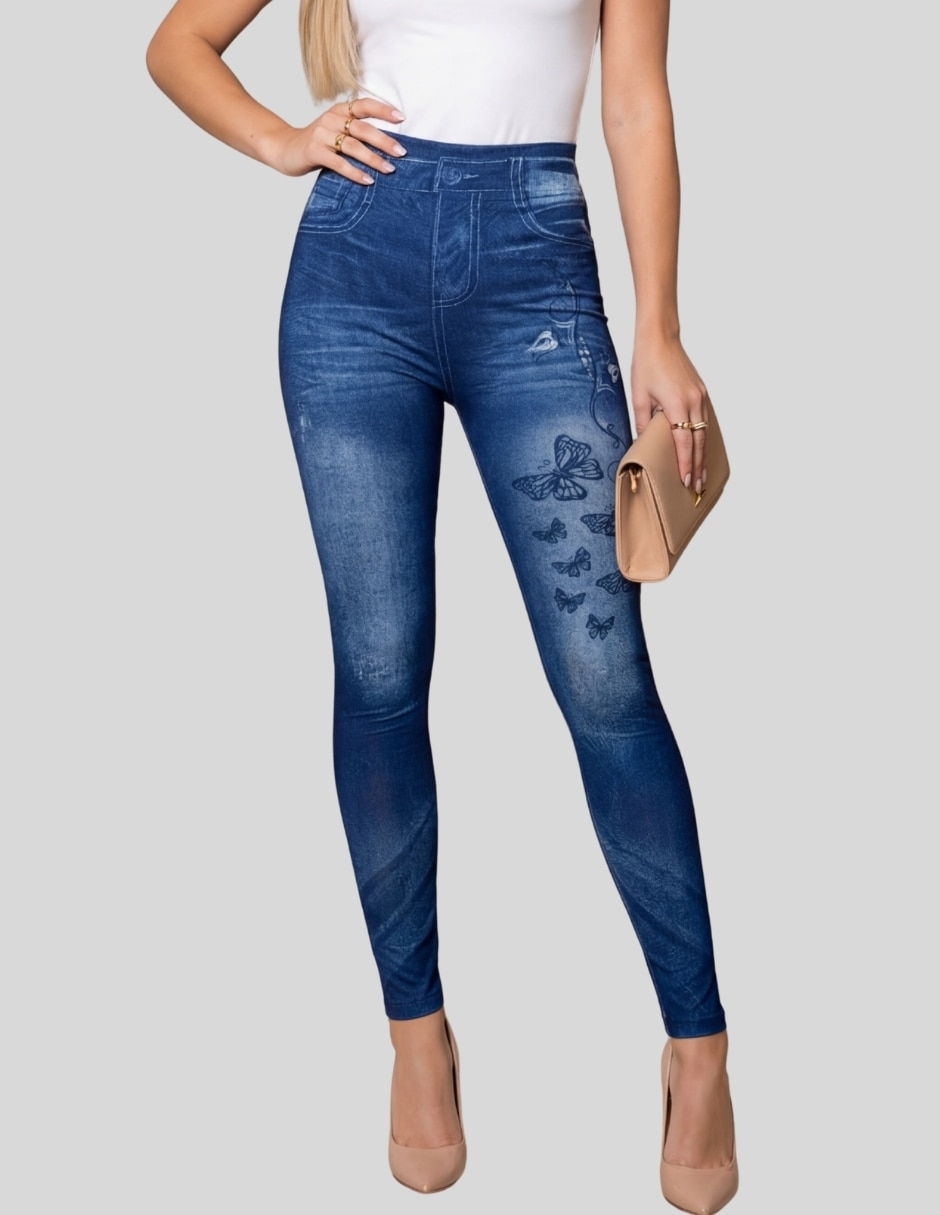 Legging a la cintura alta con elástico para mujer Legging a la cintura alta con elástico para mujer
