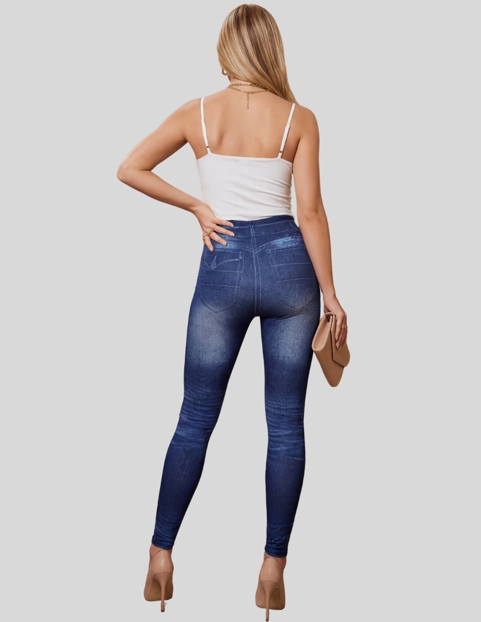 Legging malabis a la cintura alta con elástico para mujer
