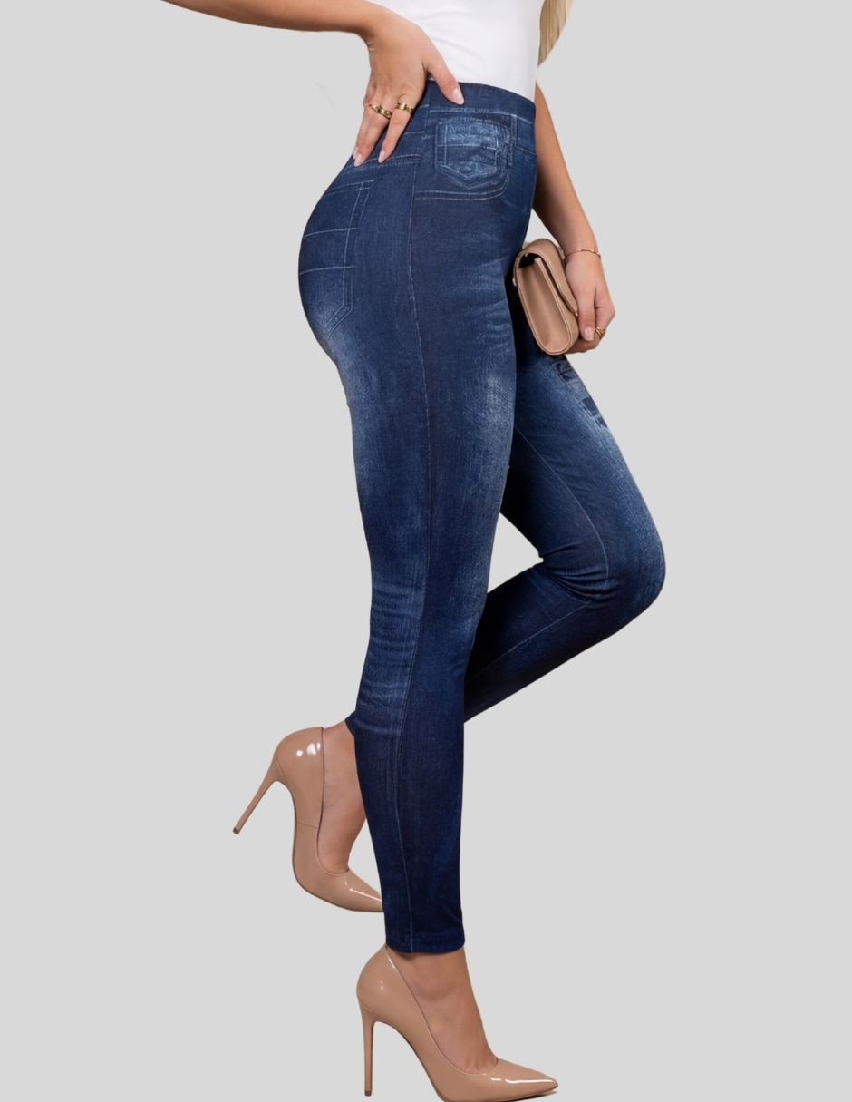 Legging malabis a la cintura alta con elástico para mujer