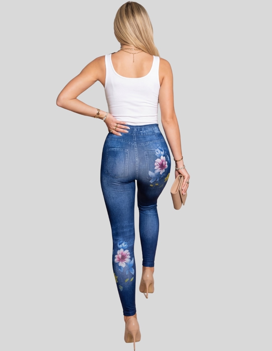Legging a la cintura alta con elástico para mujer 6