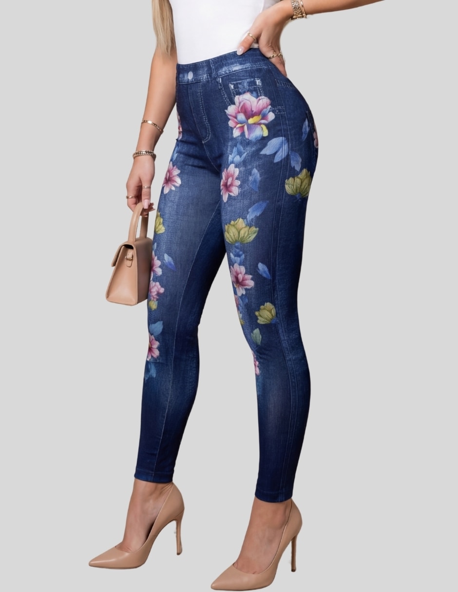 Legging a la cintura alta con elástico para mujer 7