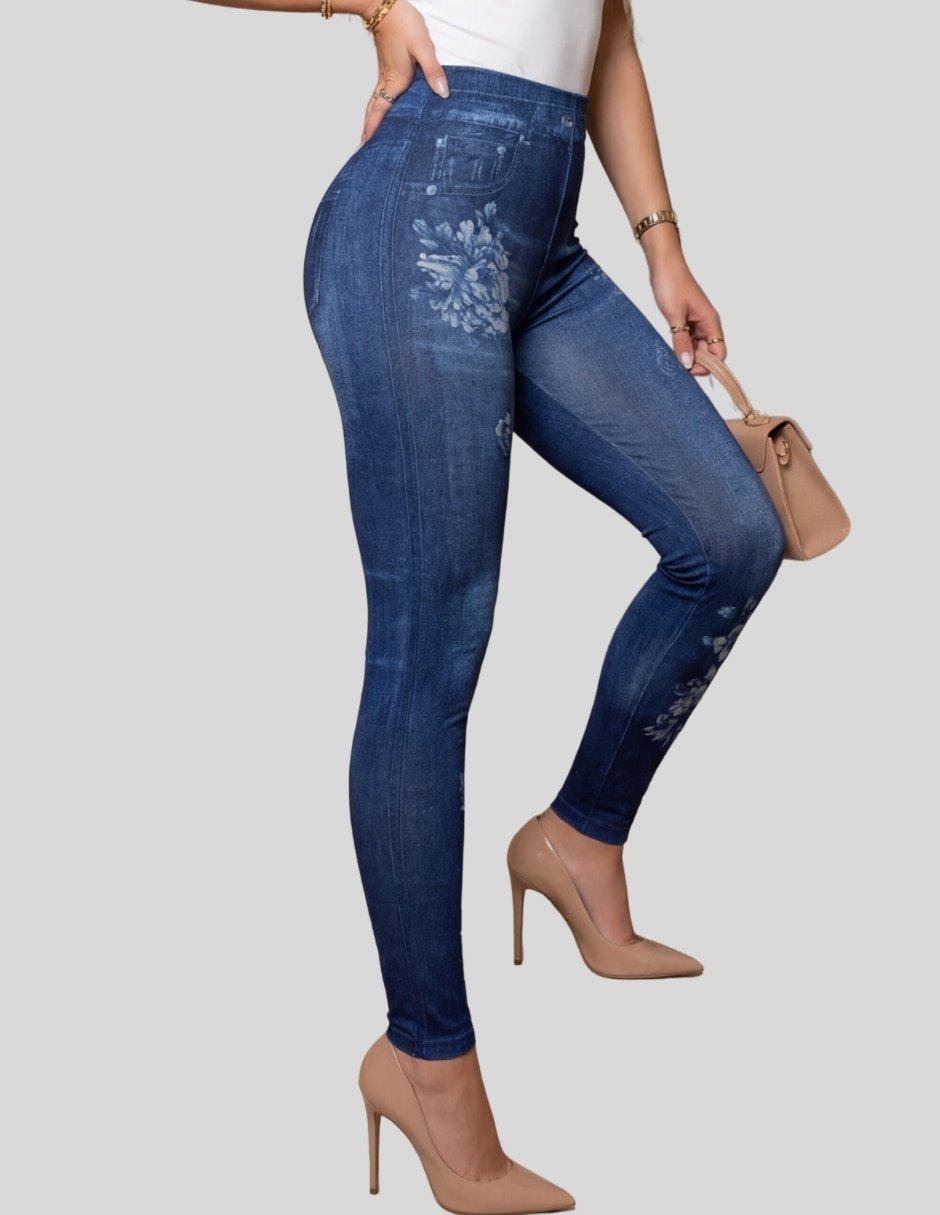 Legging malabis a la cintura alta con elástico para mujer