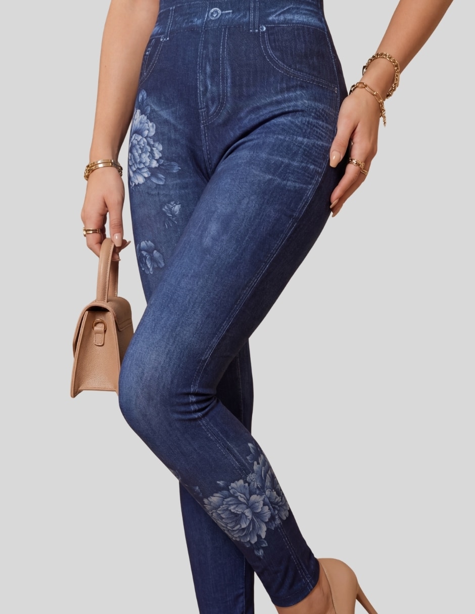 Legging malabis a la cintura alta con elástico para mujer