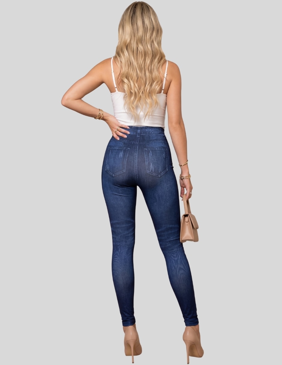 Legging malabis a la cintura alta con elástico para mujer