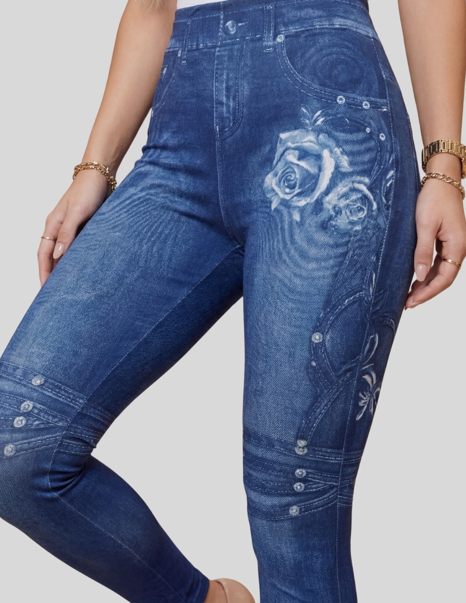Legging malabis a la cintura alta con elástico para mujer