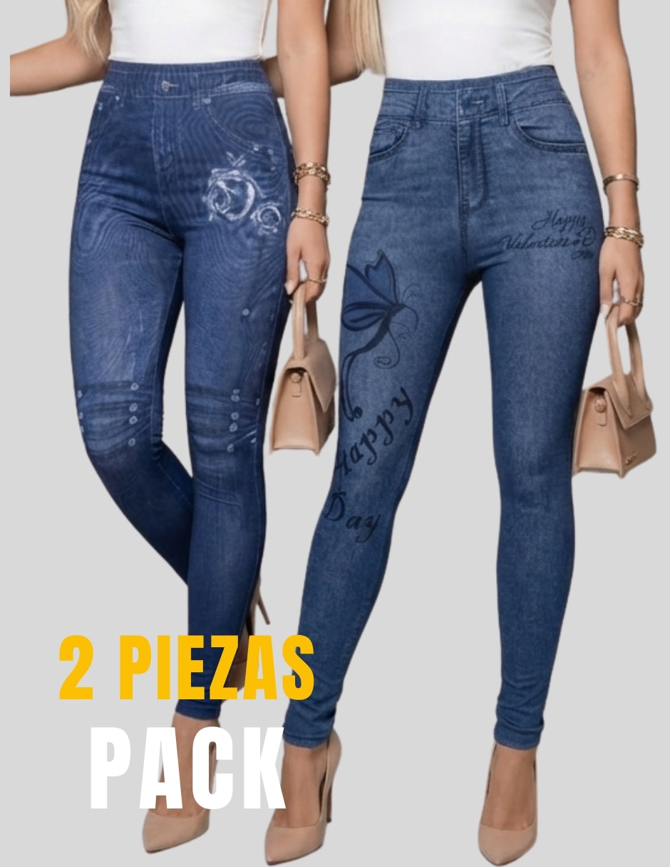 Legging cintura alta con elástico para mujer 2