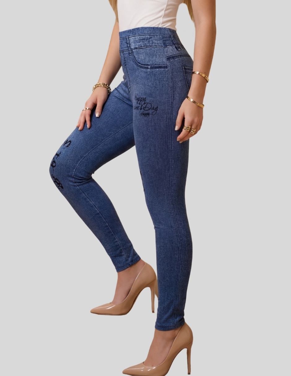 Legging cintura alta con elástico para mujer 6