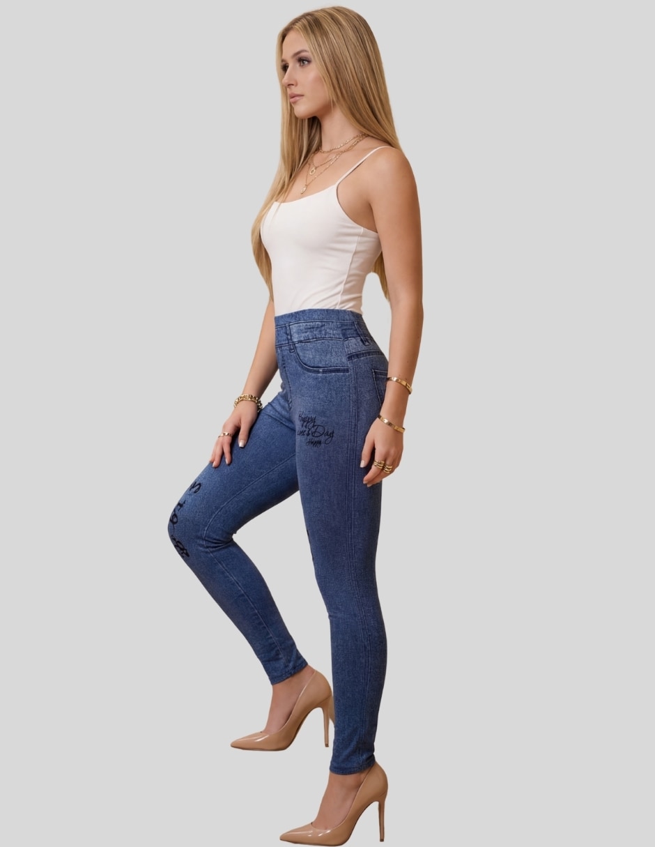 Legging cintura alta con elástico para mujer 9