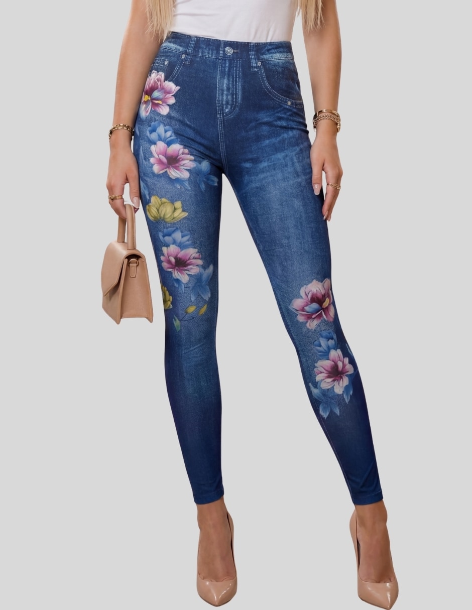 Legging cintura alta con elástico para mujer 8