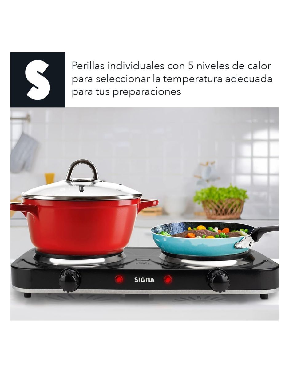 Parrilla eléctrica signa el45c1 de metal