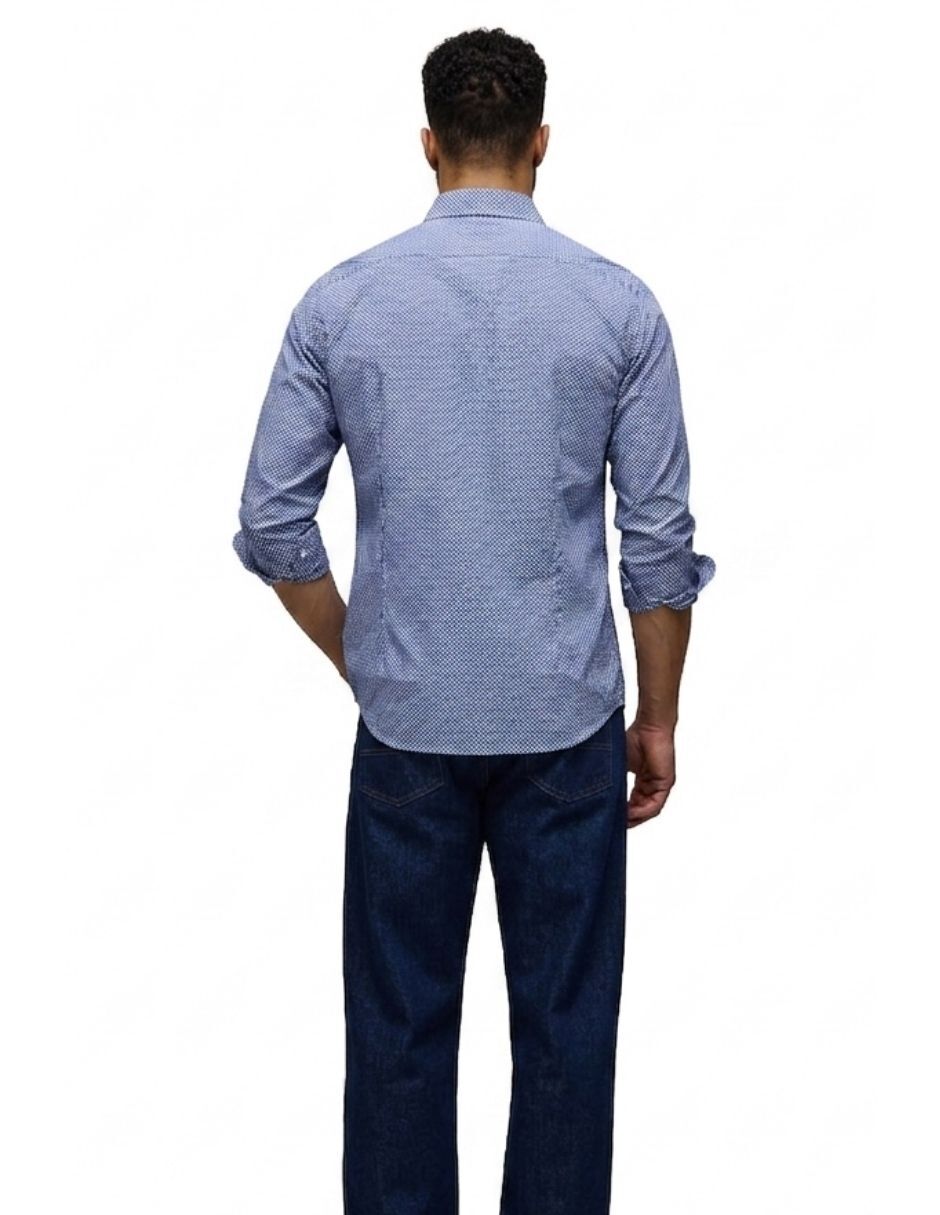 Camisa casual psycho bunny manga larga para hombre