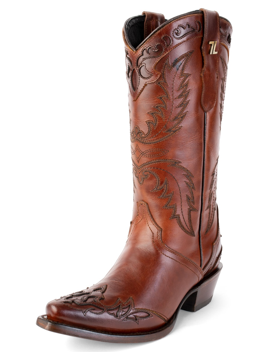 Bota cowboy abajo de la rodilla Vaquera 3003 de piel para mujer 5