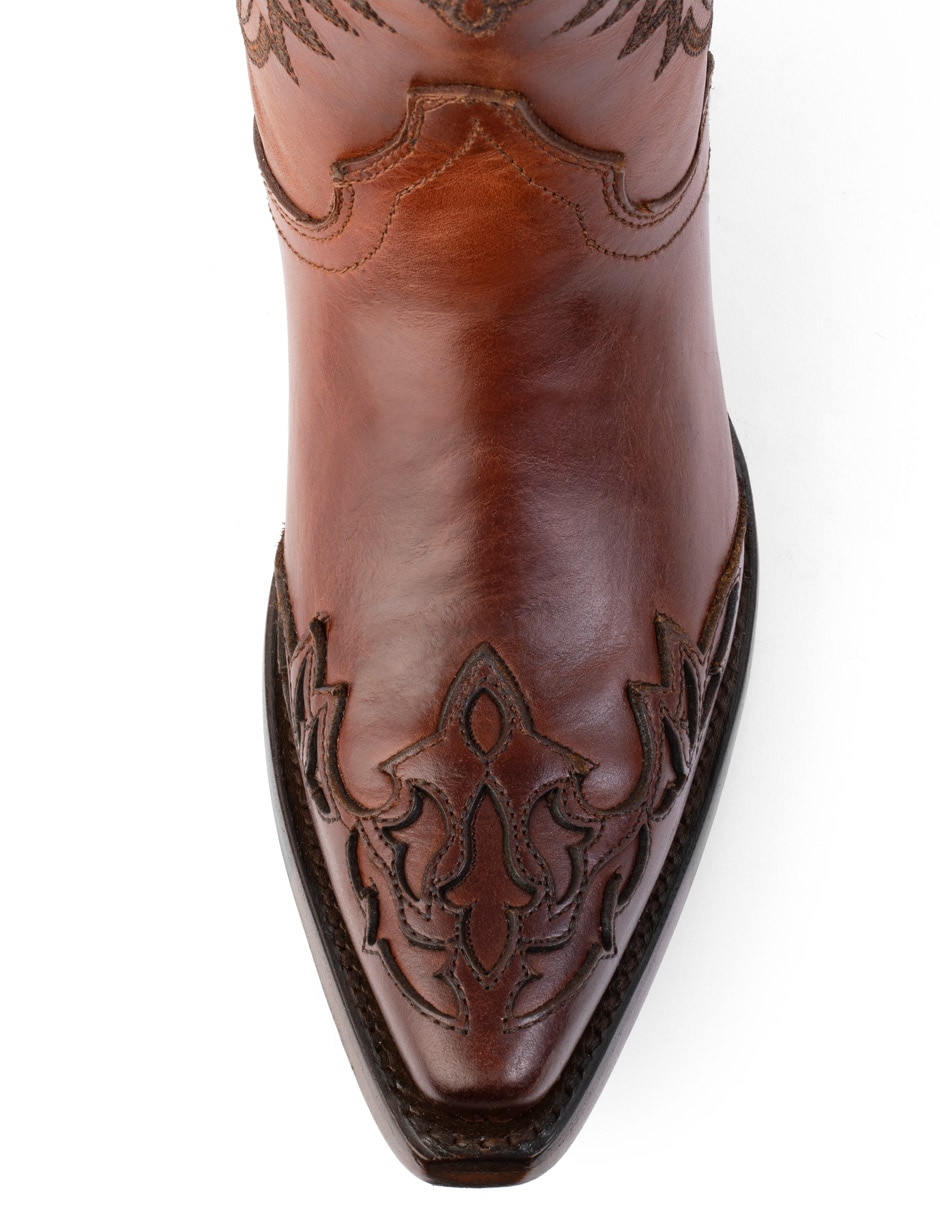 Bota cowboy abajo de la rodilla Vaquera 3003 de piel para mujer 2