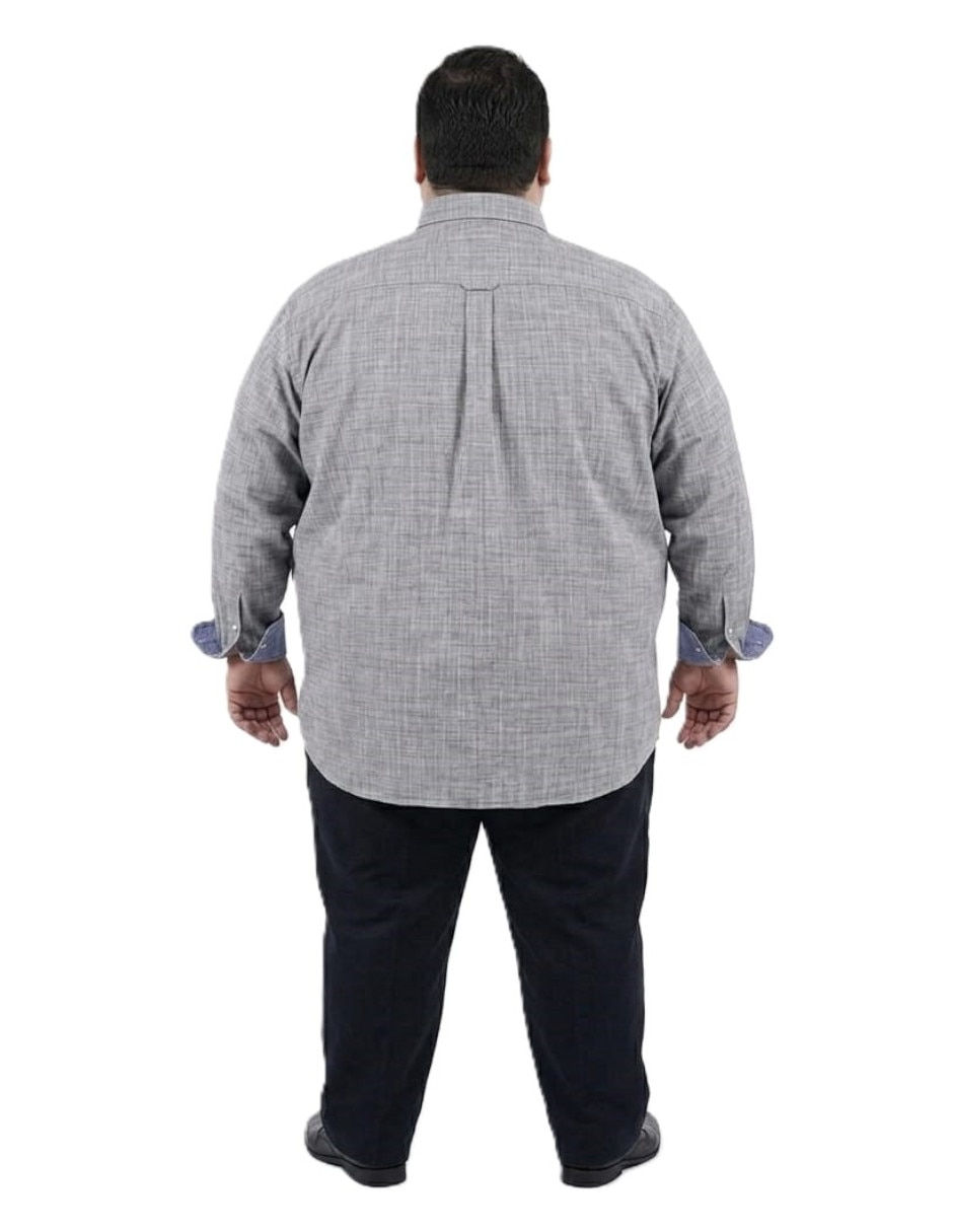 Camisa casual michel blanc de algodón manga larga para hombre