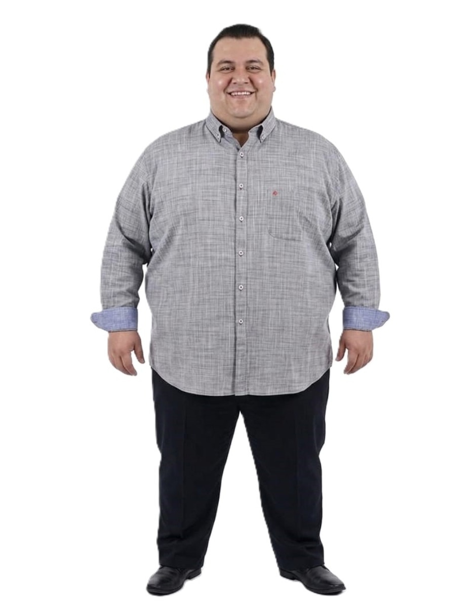 Camisa casual michel blanc de algodón manga larga para hombre