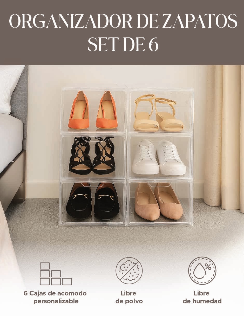 Zapatera armable Elly Prestige para 6 pares de zapatos