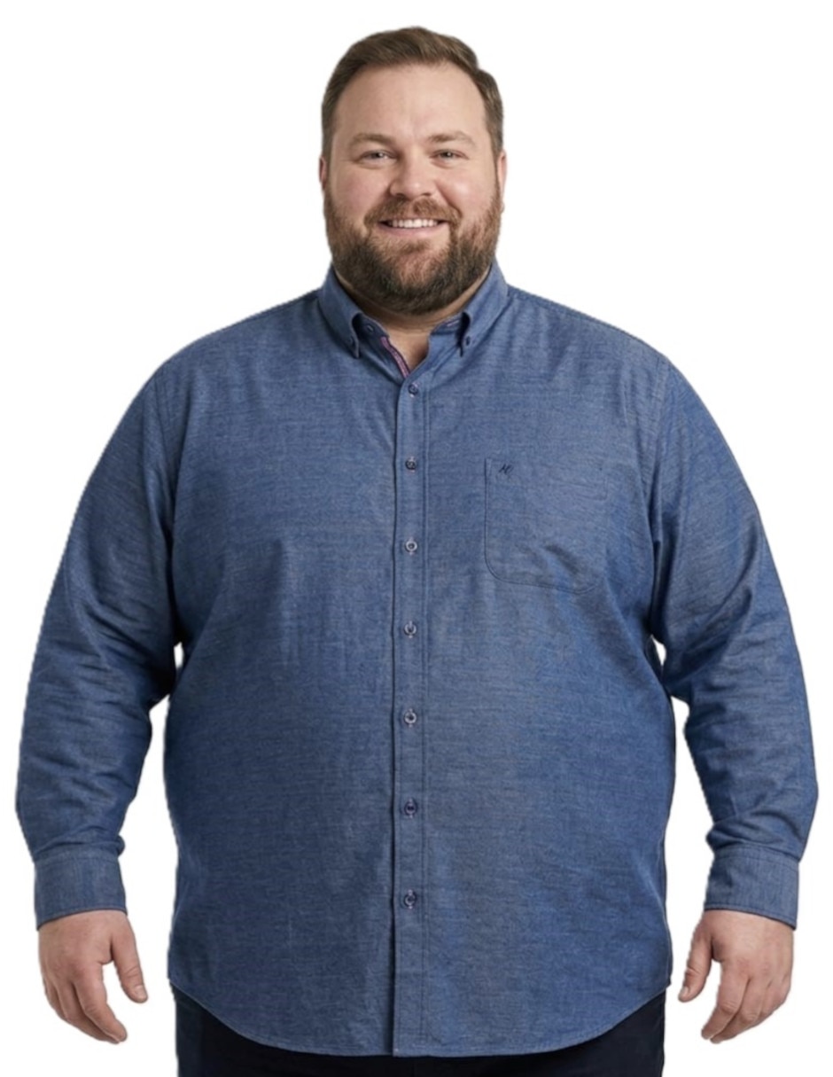 Camisa casual michel blanc manga larga para hombre